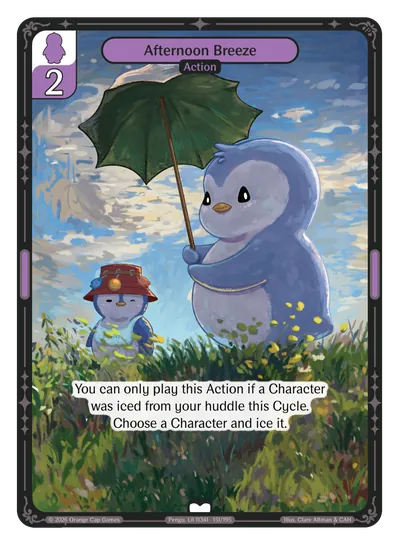 Afternoon Breeze - Common Purple Action Vibes TCG card