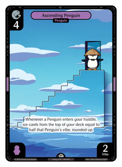 Ascending Penguin - Common Purple Character Vibes TCG card