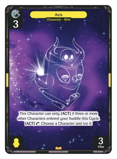 Avis Avis - Rare Yellow Character Vibes TCG card