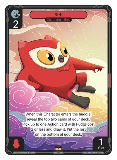 Birb Birb - Rare Red Character Vibes TCG card