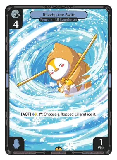 Blizzby the Swift - Rare Blue Character Vibes TCG card