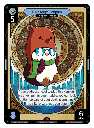 Blue Mega Penguin - Epic Blue Character Vibes TCG card