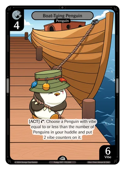Boat-Tying Penguin - Common Colorless Character Vibes TCG card