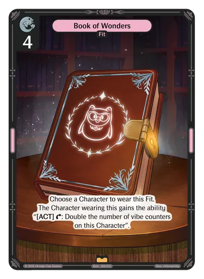 Book of Wonders Book of Wonders - Rare Colorless Fit Vibes TCG card
