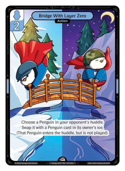 Bridge With Layer Zero Bridge With Layer Zero - Common Blue Action Vibes TCG card