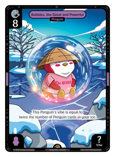 Bubbles, the Great and Powerful - Rare Purple Character Vibes TCG card