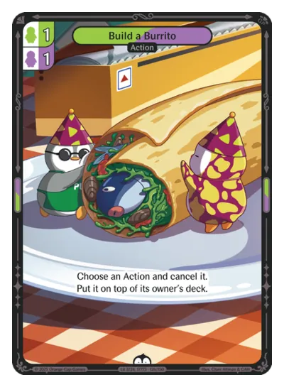 Build a Burrito - Common Green, Purple Action Vibes TCG card
