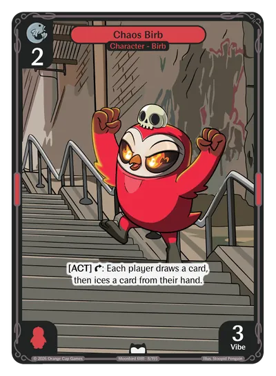 Chaos Birb Chaos Birb - Common Red Character Vibes TCG card