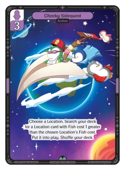 Cheeky Sidequest Cheeky Sidequest - Uncommon Purple Action Vibes TCG card