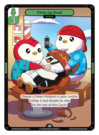 Clean Up Good - Common Green Action Vibes TCG card