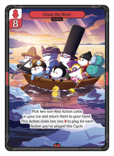 Cross the River - Epic Red Action Vibes TCG card