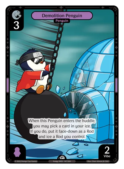 Demolition Penguin - Common Purple Character Vibes TCG card
