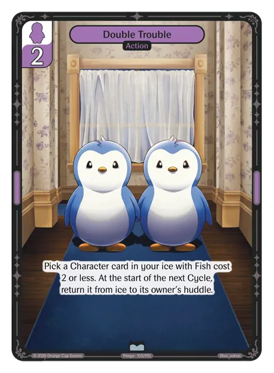 Double Trouble - Uncommon Purple Action Vibes TCG card