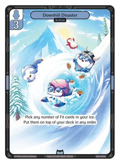 Downhill Disaster - Uncommon Blue Action Vibes TCG card