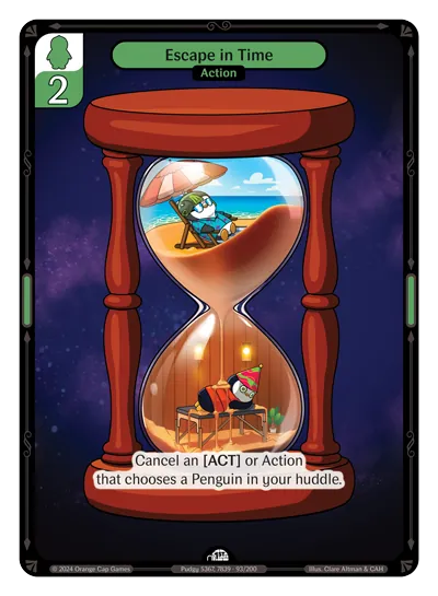 Escape in Time Escape in Time - Common Green Action Vibes TCG card