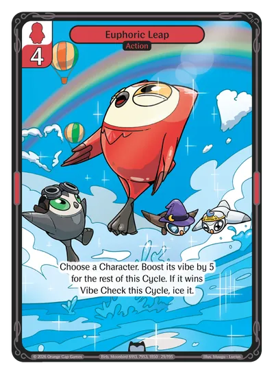 Euphoric Leap - Uncommon Red Action Vibes TCG card