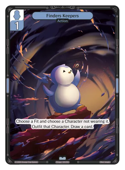 Finders Keepers - Uncommon Blue Action Vibes TCG card
