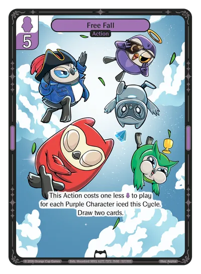 Free Fall Free Fall - Common Purple Action Vibes TCG card
