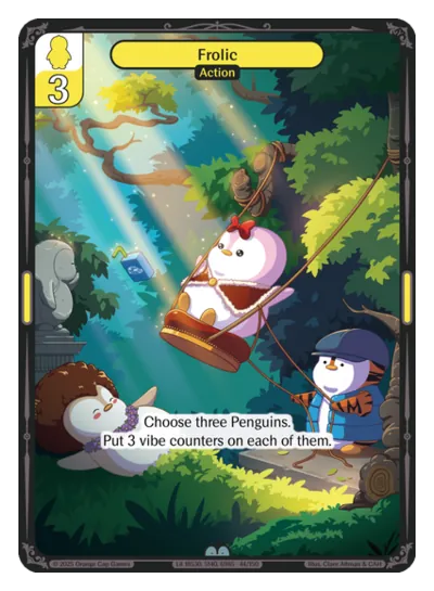 Frolic Frolic - Uncommon Yellow Action Vibes TCG card