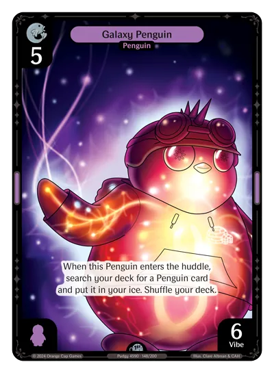 Galaxy Penguin - Uncommon Purple Character Vibes TCG card