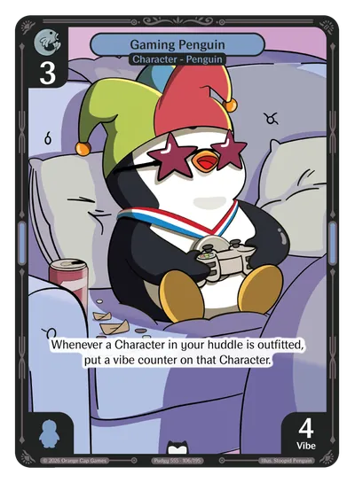 Gaming Penguin Gaming Penguin - Common Blue Character Vibes TCG card