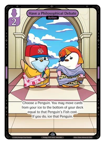 Have a Philosophical Debate Have a Philosophical Debate - Uncommon Purple Action Vibes TCG card