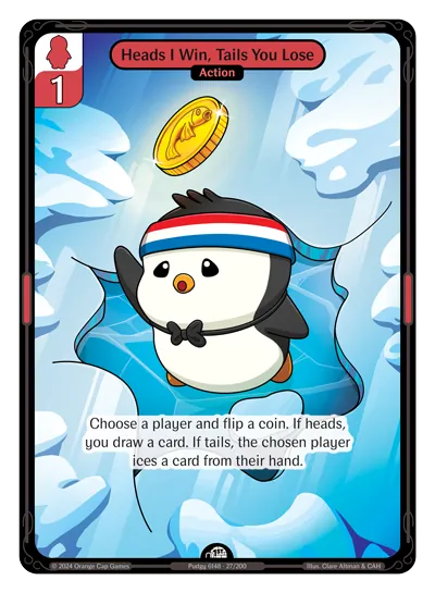 Heads I Win, Tails You Lose - Common Red Action Vibes TCG card