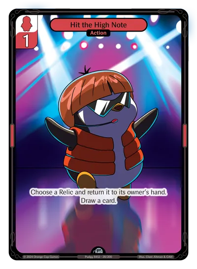 Hit the High Note Hit the High Note - Uncommon Red Action Vibes TCG card