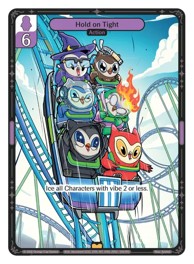 Hold on Tight - Rare Purple Action Vibes TCG card