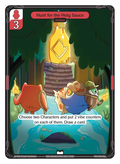 Hunt for the Holy Sauce - Common Red Action Vibes TCG card