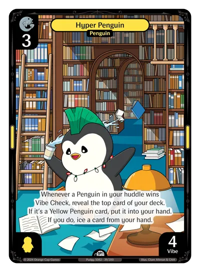 Hyper Penguin Hyper Penguin - Common Yellow Character Vibes TCG card