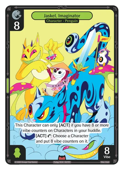Jaskel, Imaginator - Epic Green Character Vibes TCG card