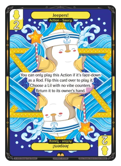 Jeepers! - Rare Yellow Action Vibes TCG card
