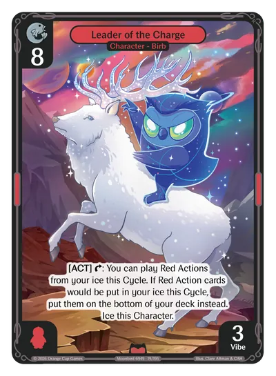 Leader of the Charge - Epic Red Character Vibes TCG card