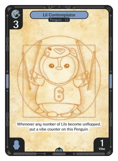 Lil Contemplator - Uncommon Blue Character Vibes TCG card