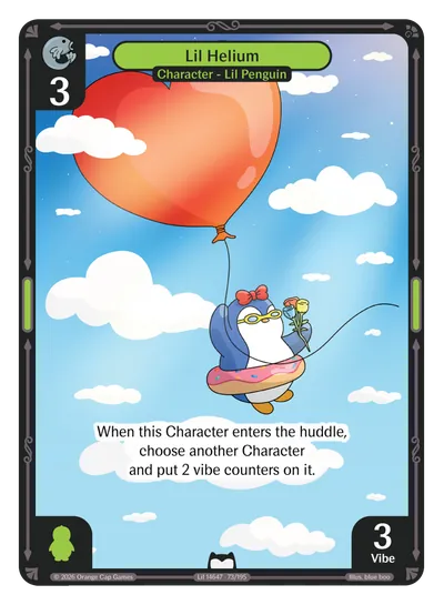 Lil Helium - Common Green Character Vibes TCG card