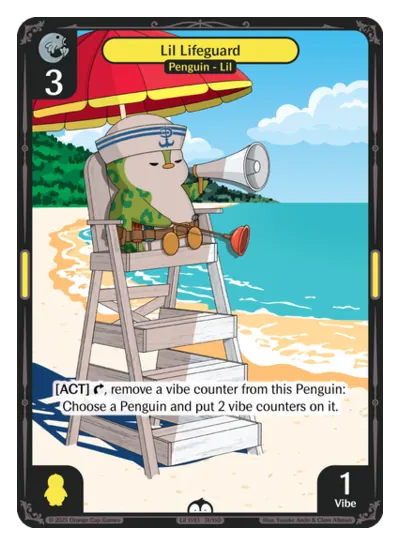Lil Lifeguard Lil Lifeguard - Common Yellow Character Vibes TCG card