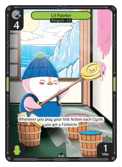 Lil Painter - Uncommon Green Character Vibes TCG card
