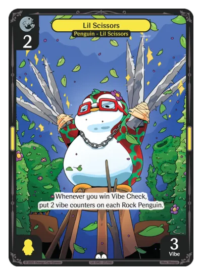 Lil Scissors Lil Scissors - Common Yellow Character Vibes TCG card