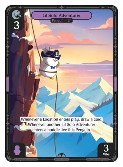 Lil Solo Adventurer - Uncommon Purple Character Vibes TCG card