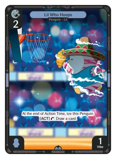 Lil Who Hoops - Uncommon Blue Character Vibes TCG card