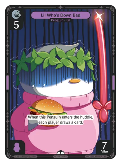 Lil Who's Down Bad Lil Who's Down Bad - Common Purple Character Vibes TCG card