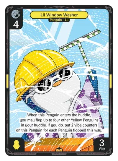 Lil Window Washer - Rare Yellow Character Vibes TCG card
