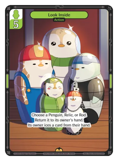 Look Inside Look Inside - Rare Green Action Vibes TCG card
