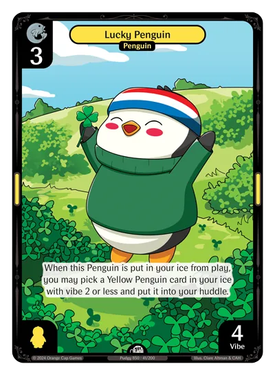 Lucky Penguin - Common Yellow Character Vibes TCG card