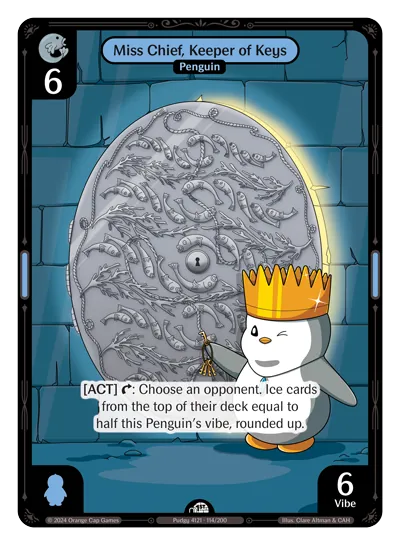 Miss Chief, Keeper of Keys Miss Chief, Keeper of Keys - Common Blue Character Vibes TCG card