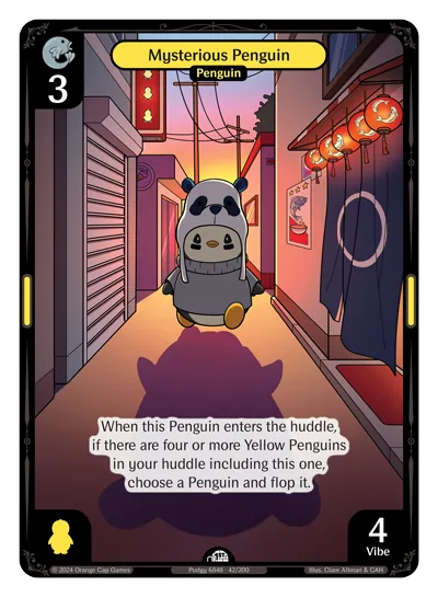 Mysterious Penguin - Common Yellow Character Vibes TCG card