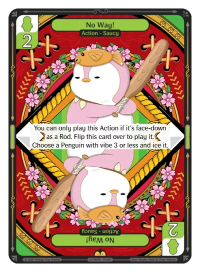 No Way! No Way! - Rare Green Action Vibes TCG card