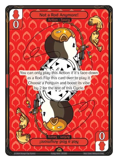 Not a Rod Anymore! - Rare Red Action Vibes TCG card