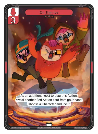 On Thin Ice - Common Red Action Vibes TCG card